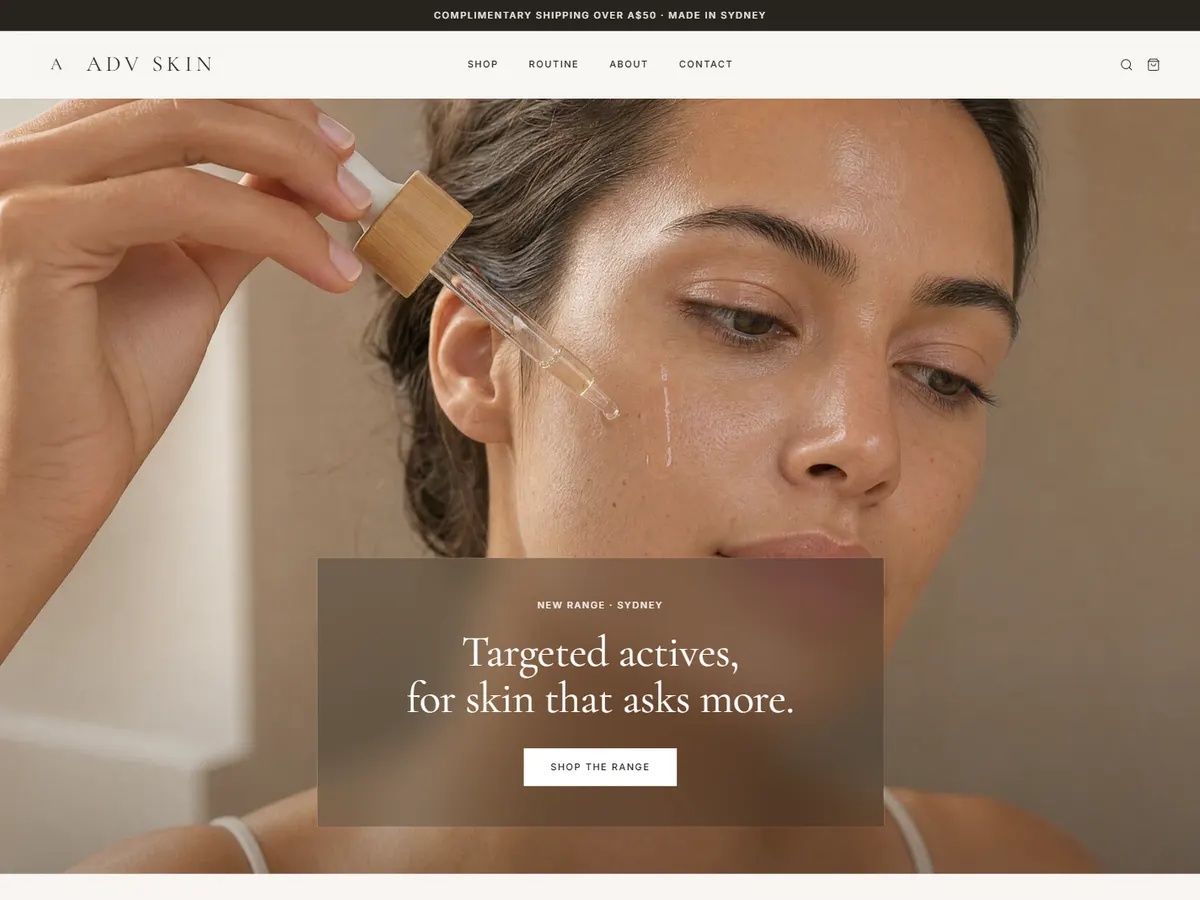 ADV SKIN storefront